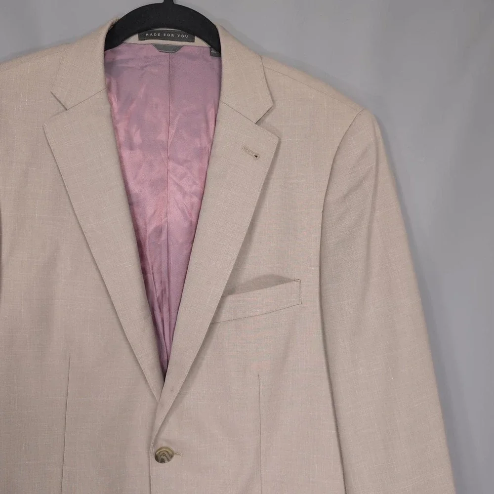 INDOCHINO Sport Coat Blazer WOOL LINEN‎ Blend Size 42R Jacket 1 Button Designer